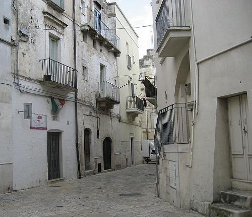 Altamura street in old town