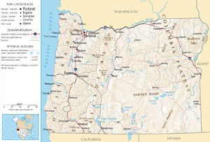 Map of Oregon