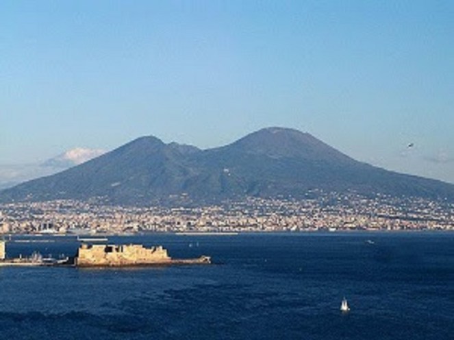 Naples bay and Vesuvius